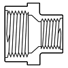 3/4 X 1/2 PVC 80 TRD CPLG - Sch 80